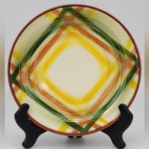 Vintage Vernonware Homespun 7.5" Salad Plates Set Of 2 USA